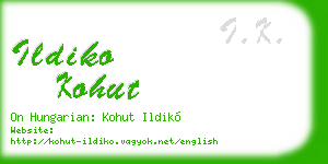 ildiko kohut business card